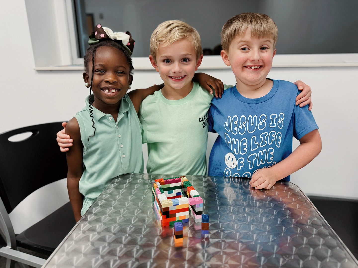 Stone Edge Kids building with LEGO on a Sunday morning